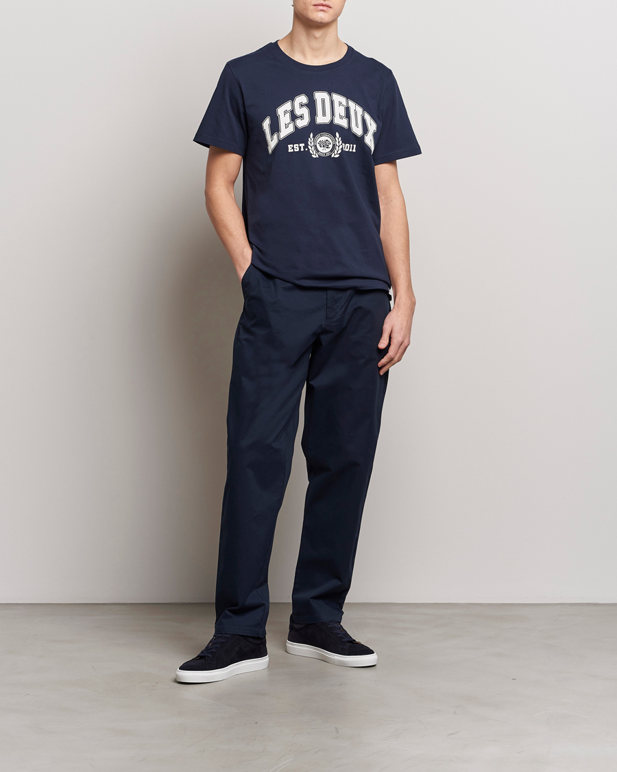 Homme | T-shirts | LES DEUX | University T-Shirt Dark Navy