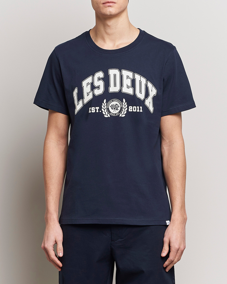 Homme | T-shirts | LES DEUX | University T-Shirt Dark Navy