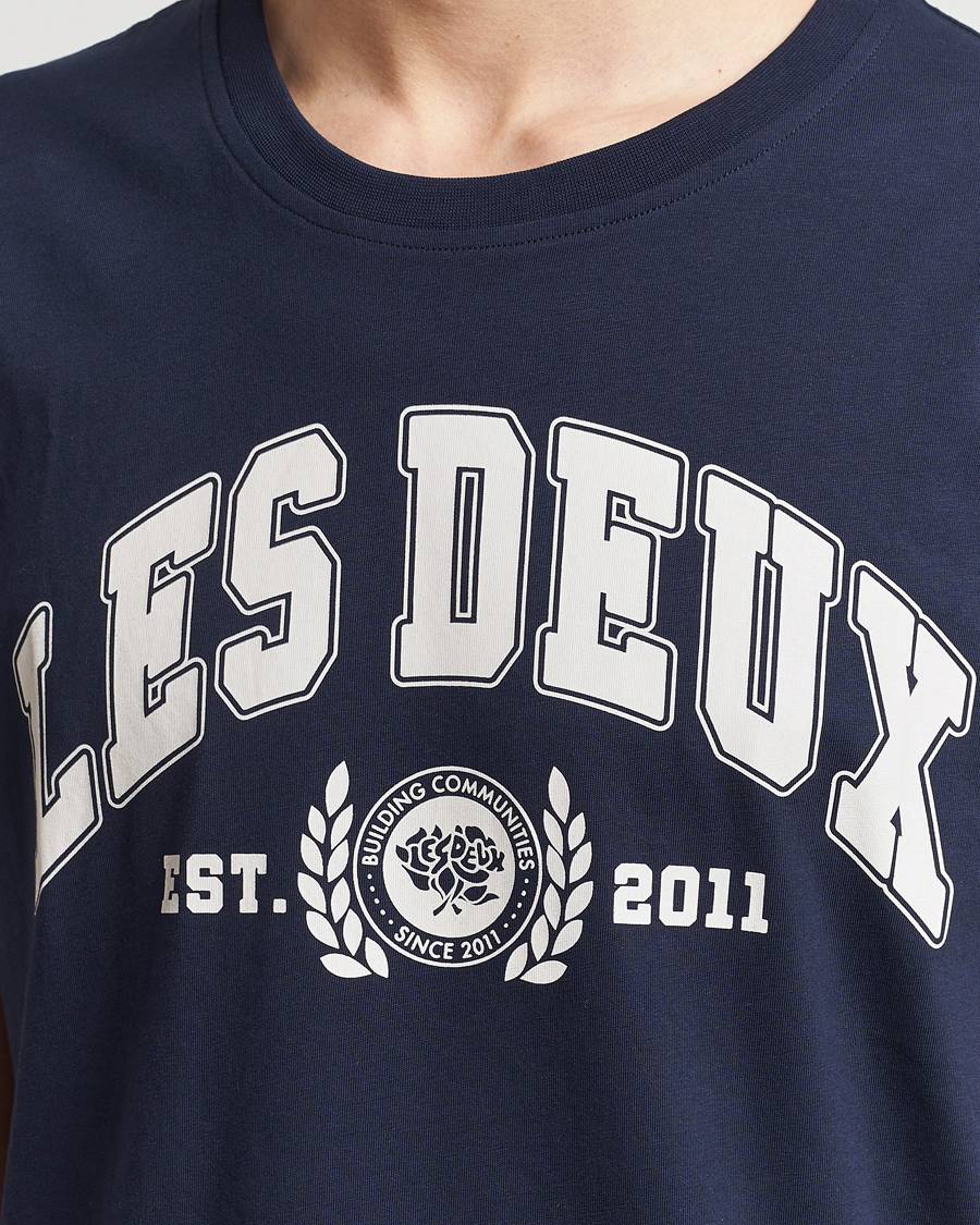 Homme | T-shirts | LES DEUX | University T-Shirt Dark Navy