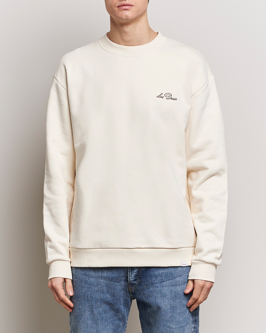 Homme | Vêtements | LES DEUX | Crew Sweatshirt Light Ivory