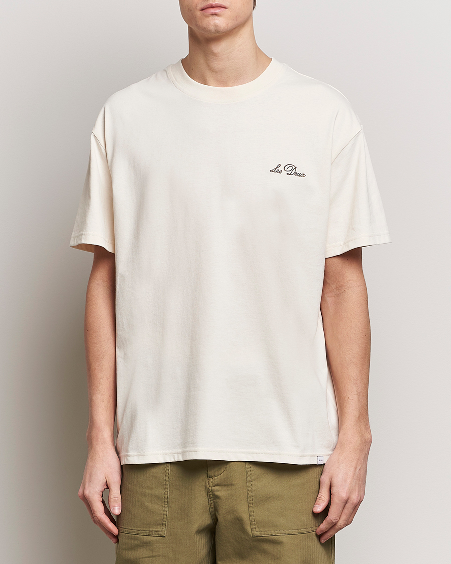 Homme | Vêtements | LES DEUX | Crew T-Shirt Light Ivory