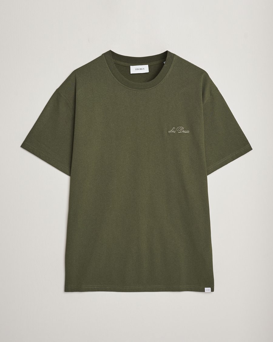 Homme | T-shirts | LES DEUX | Crew T-Shirt Forrest Green
