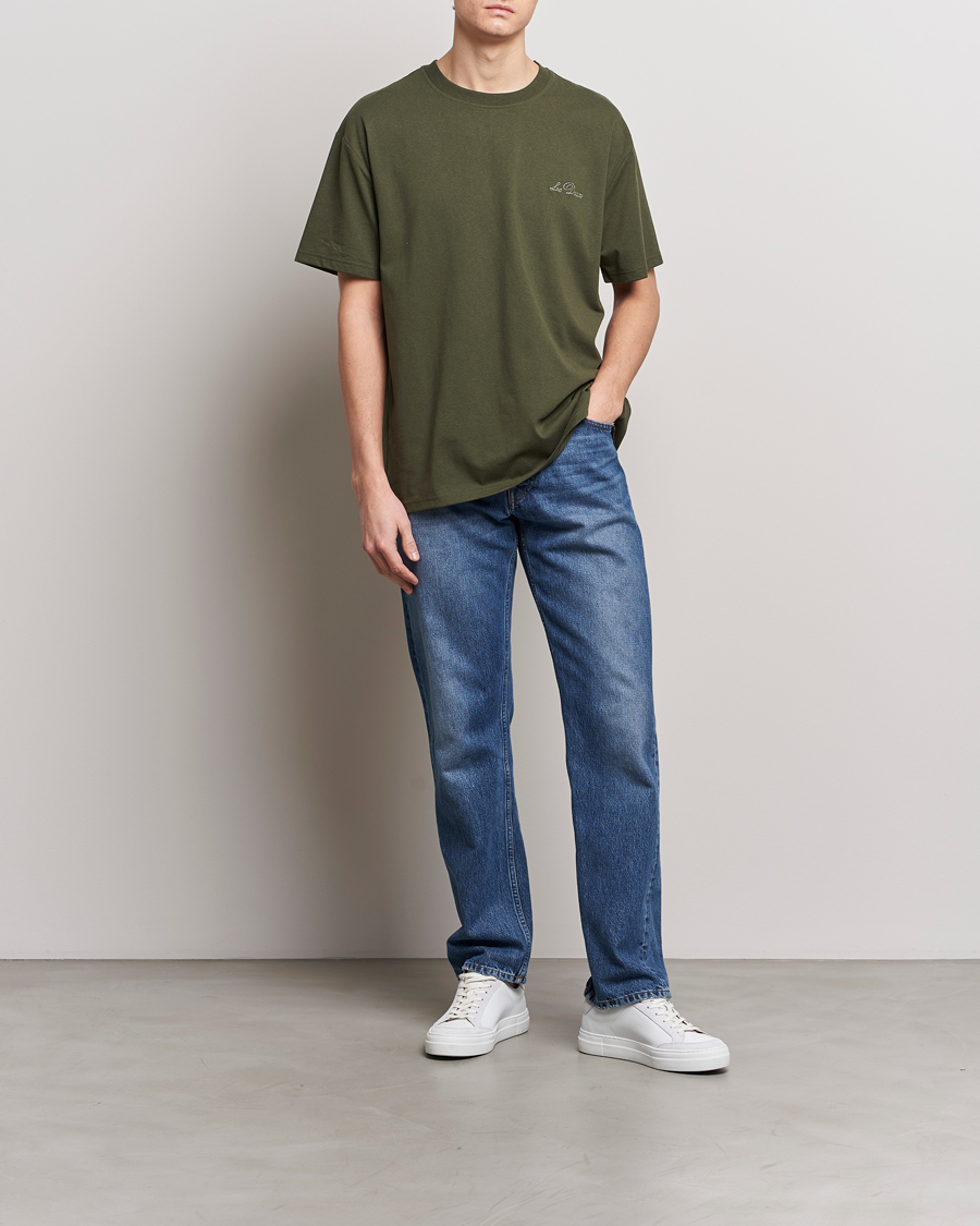 Homme | T-shirts | LES DEUX | Crew T-Shirt Forrest Green