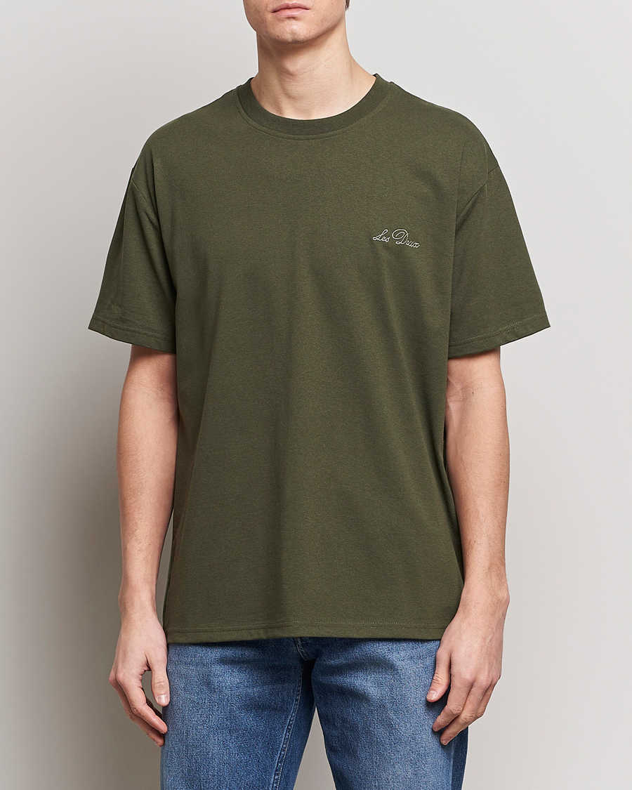 Homme | T-shirts | LES DEUX | Crew T-Shirt Forrest Green