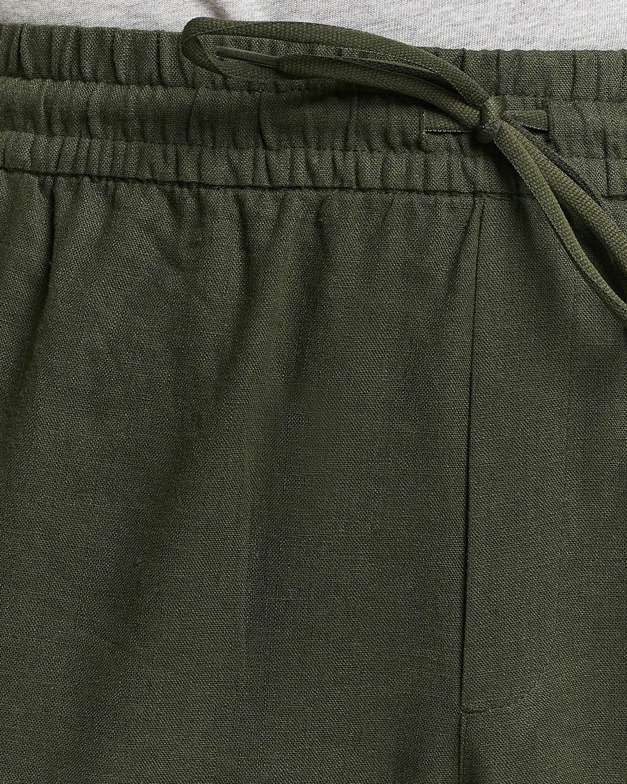 Homme | Pantalons | LES DEUX | Patrick Linen Pants Forrest Green