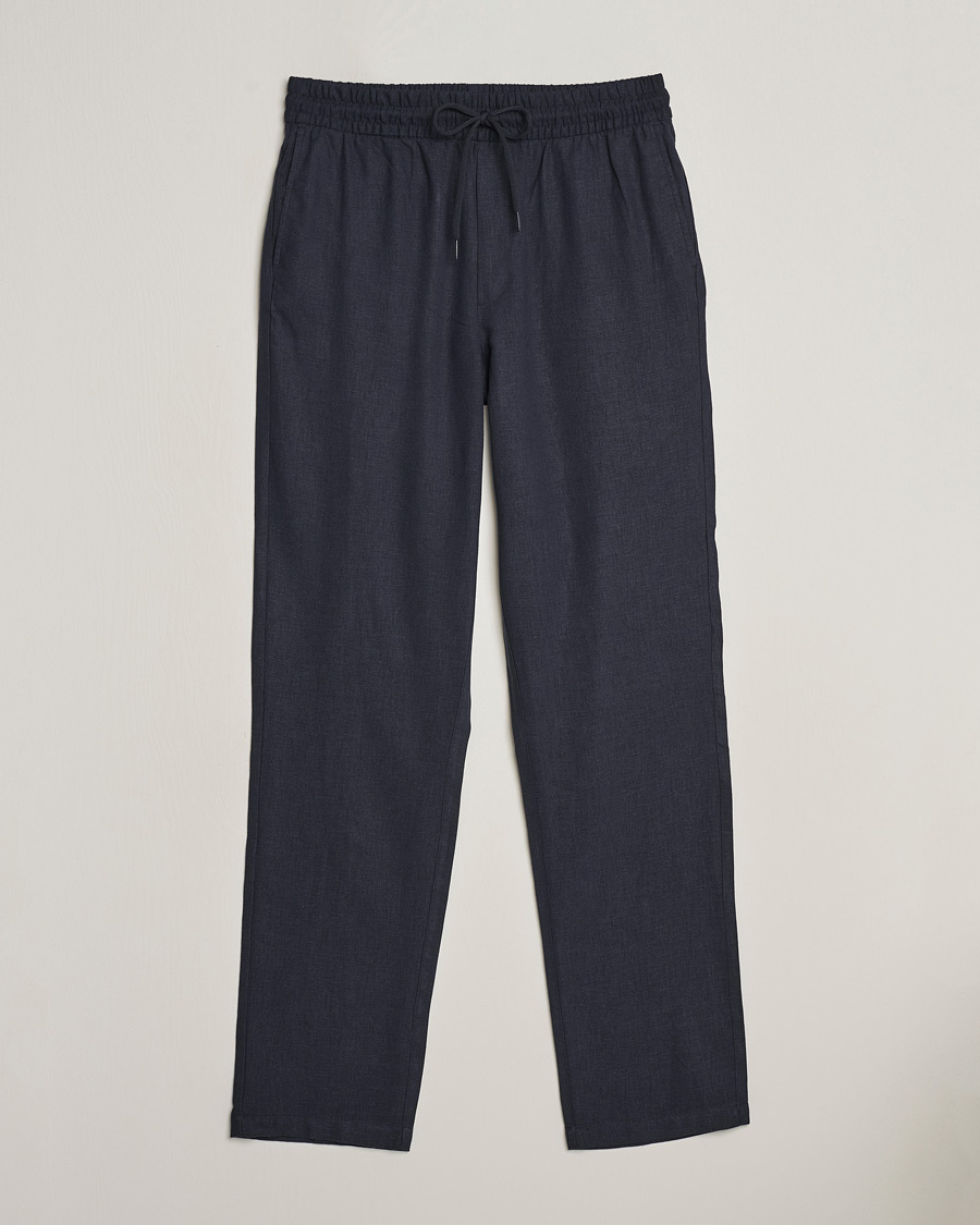 Homme | Pantalons | LES DEUX | Patrick Linen Pants Dark Navy