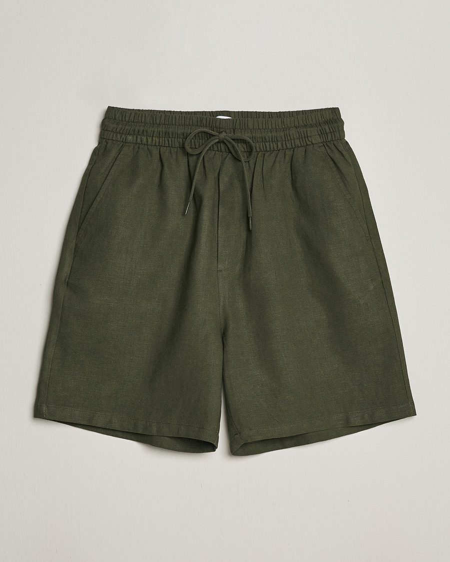 Homme | Shorts | LES DEUX | Otto Linen Shorts Forrest Green