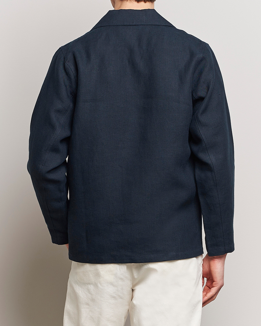 Homme | Chemises | Peregrine | Grange Linen Shacket Navy