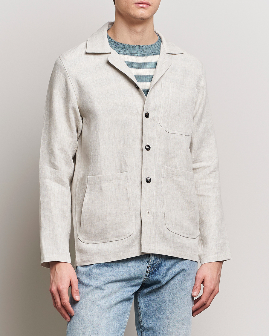 Homme | An Overshirt Occasion | Peregrine | Grange Linen Shacket Natural