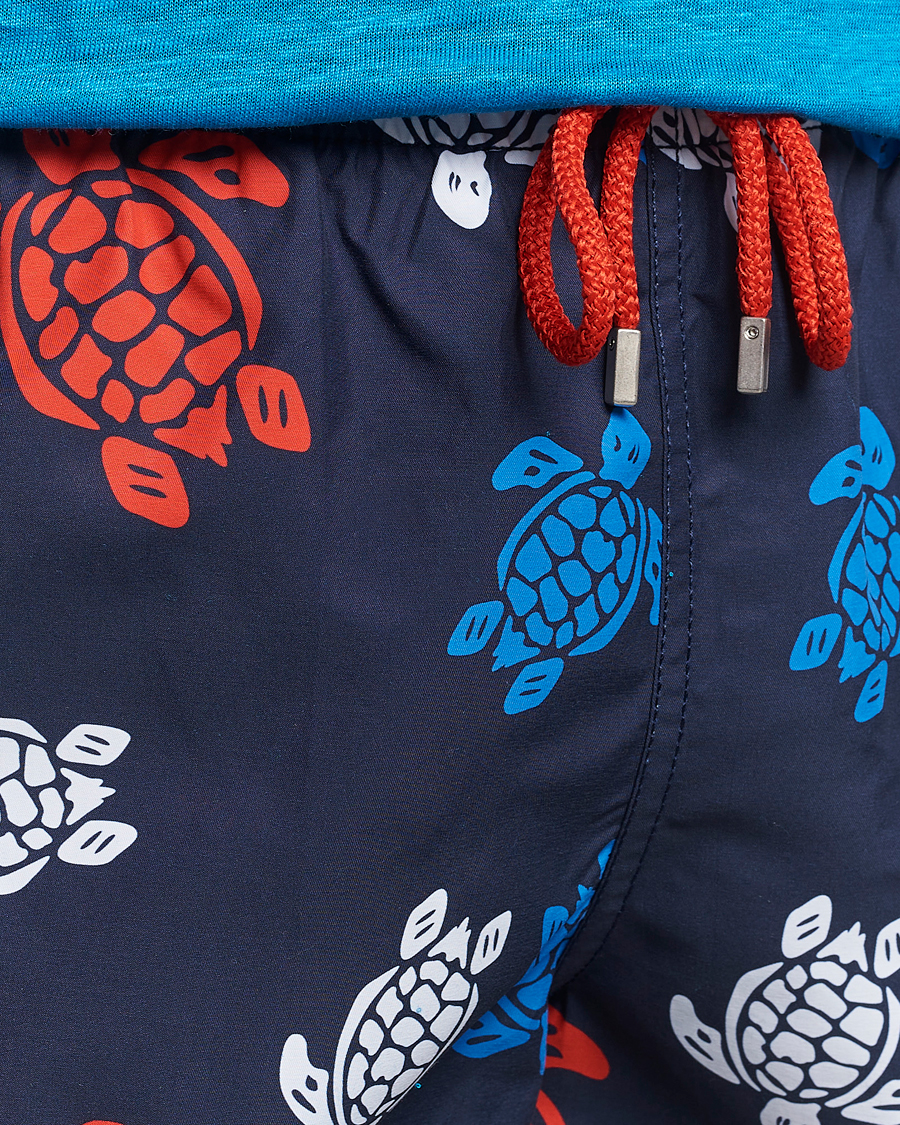 Homme | Maillots De Bain | Vilebrequin | Moorea Printed Swimshorts Bleu Marine