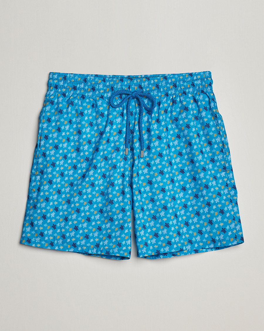 Homme | Maillots De Bain | Vilebrequin | Mahina Printed Swimshorts Bleu Hawaii