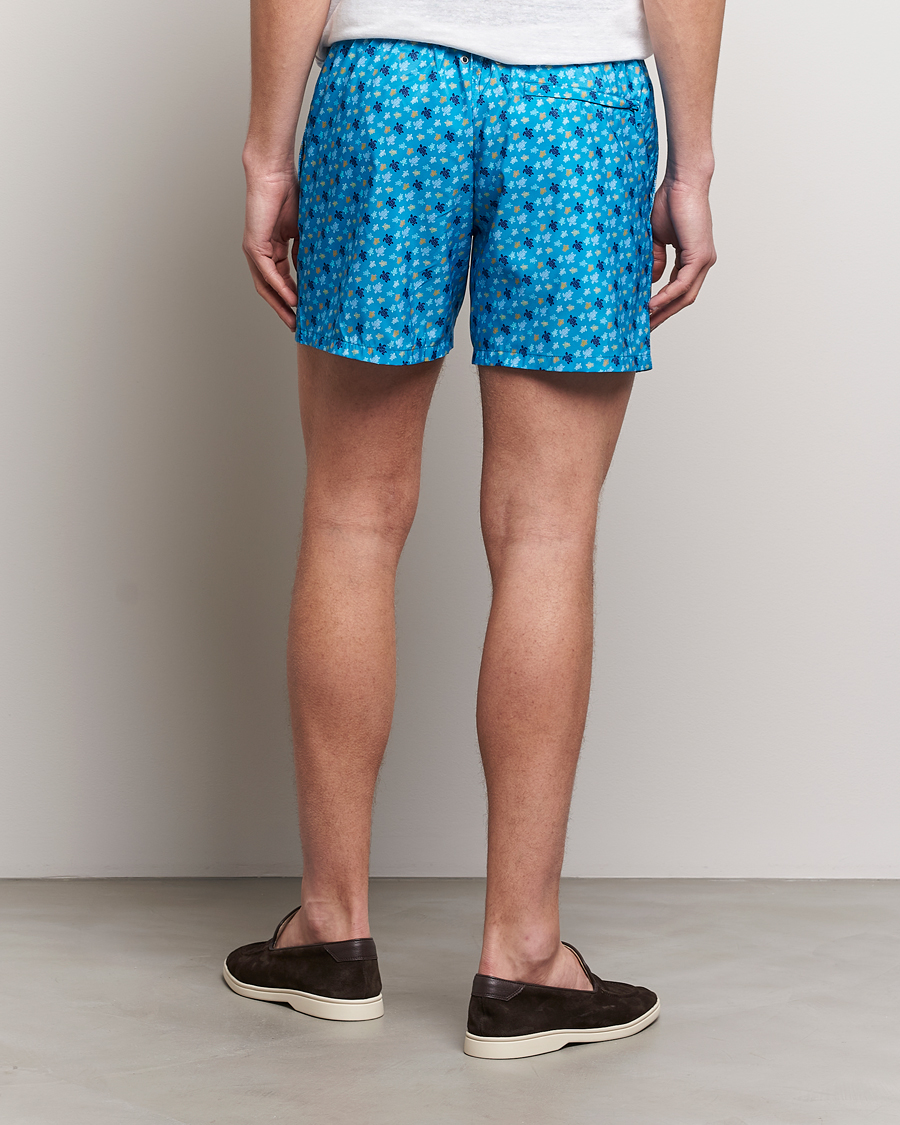 Homme | Maillots De Bain | Vilebrequin | Mahina Printed Swimshorts Bleu Hawaii