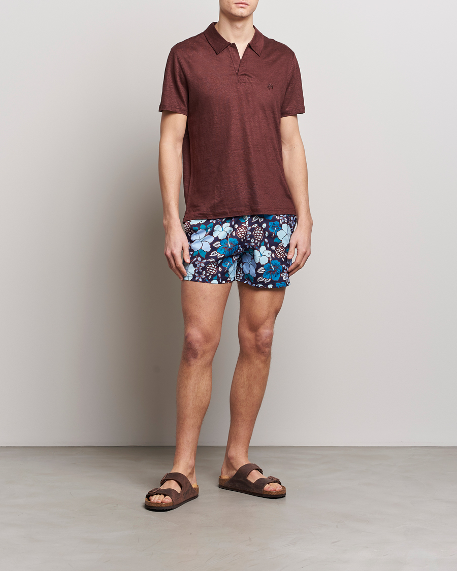 Homme | Maillots De Bain | Vilebrequin | Moorise Printed Swimshorts Minuit