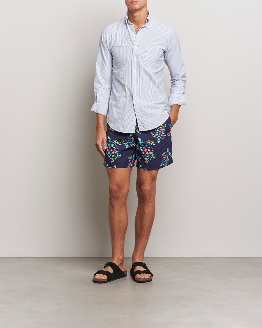 Homme | Maillots De Bain | Vilebrequin | Moorea Printed Swimshorts Minuit