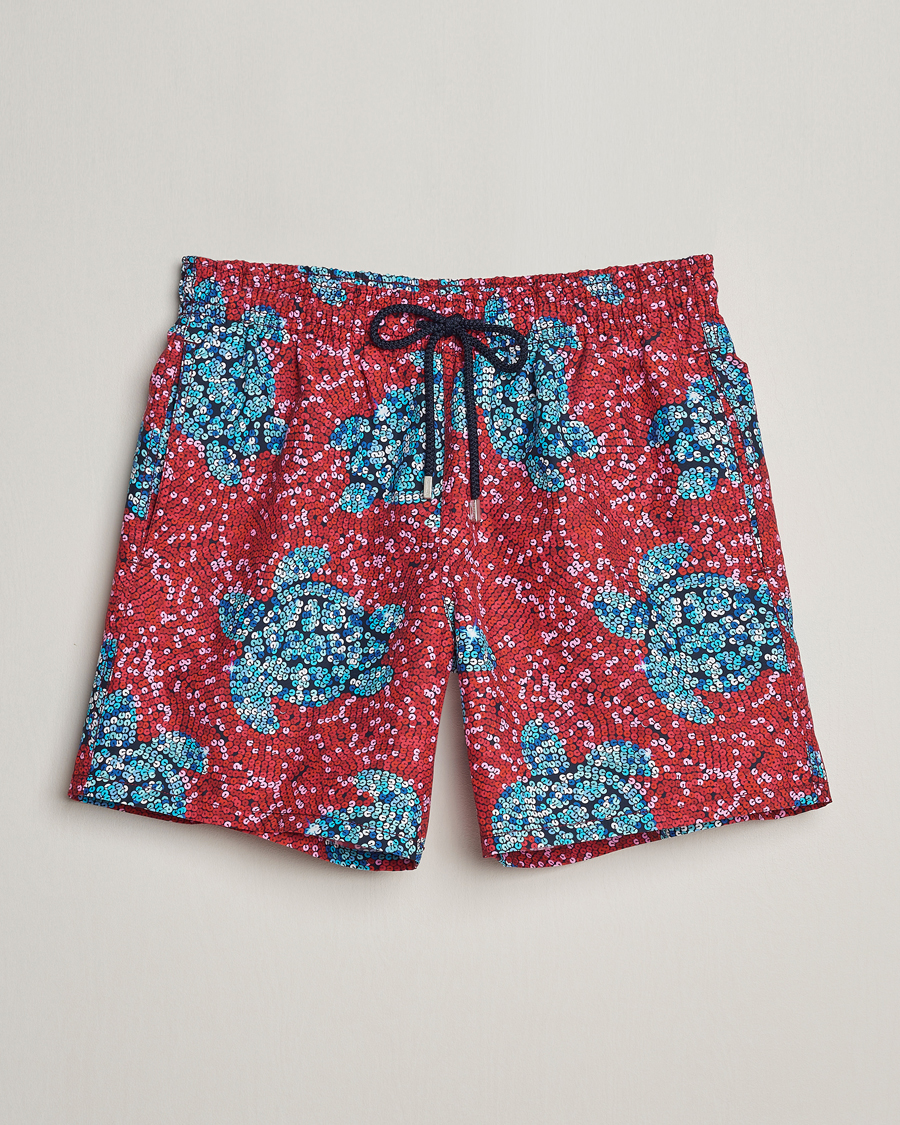 Homme | Maillots De Bain | Vilebrequin | Moorea Printed Swimshorts Merlot