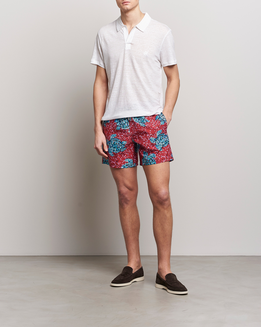 Homme | Maillots De Bain | Vilebrequin | Moorea Printed Swimshorts Merlot