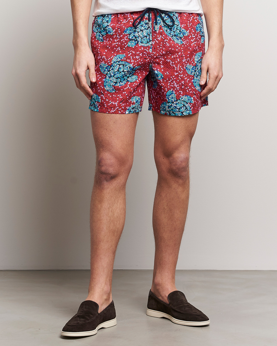 Homme | Maillots De Bain | Vilebrequin | Moorea Printed Swimshorts Merlot
