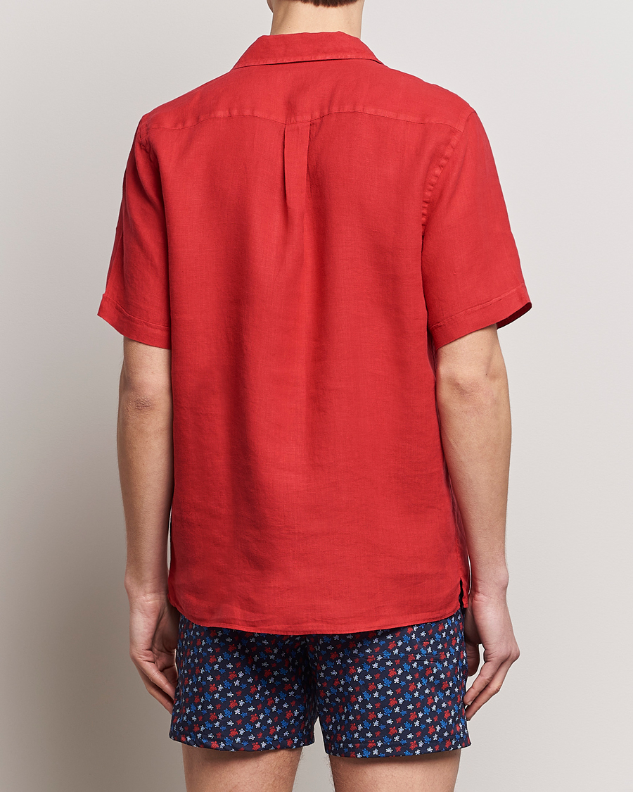 Homme | Chemises | Vilebrequin | Carhli Resort Short Sleeve Shirt Mouline Rouge