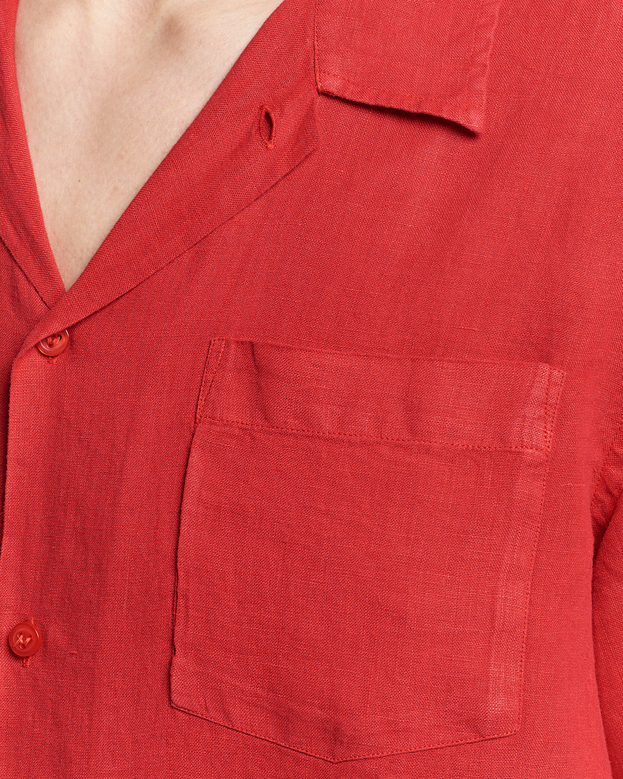 Homme | Chemises | Vilebrequin | Carhli Resort Short Sleeve Shirt Mouline Rouge