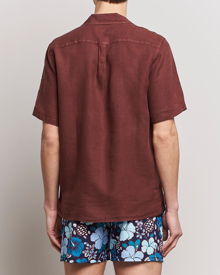 Homme | Chemises | Vilebrequin | Carhli Resort Short Sleeve Shirt Acajou