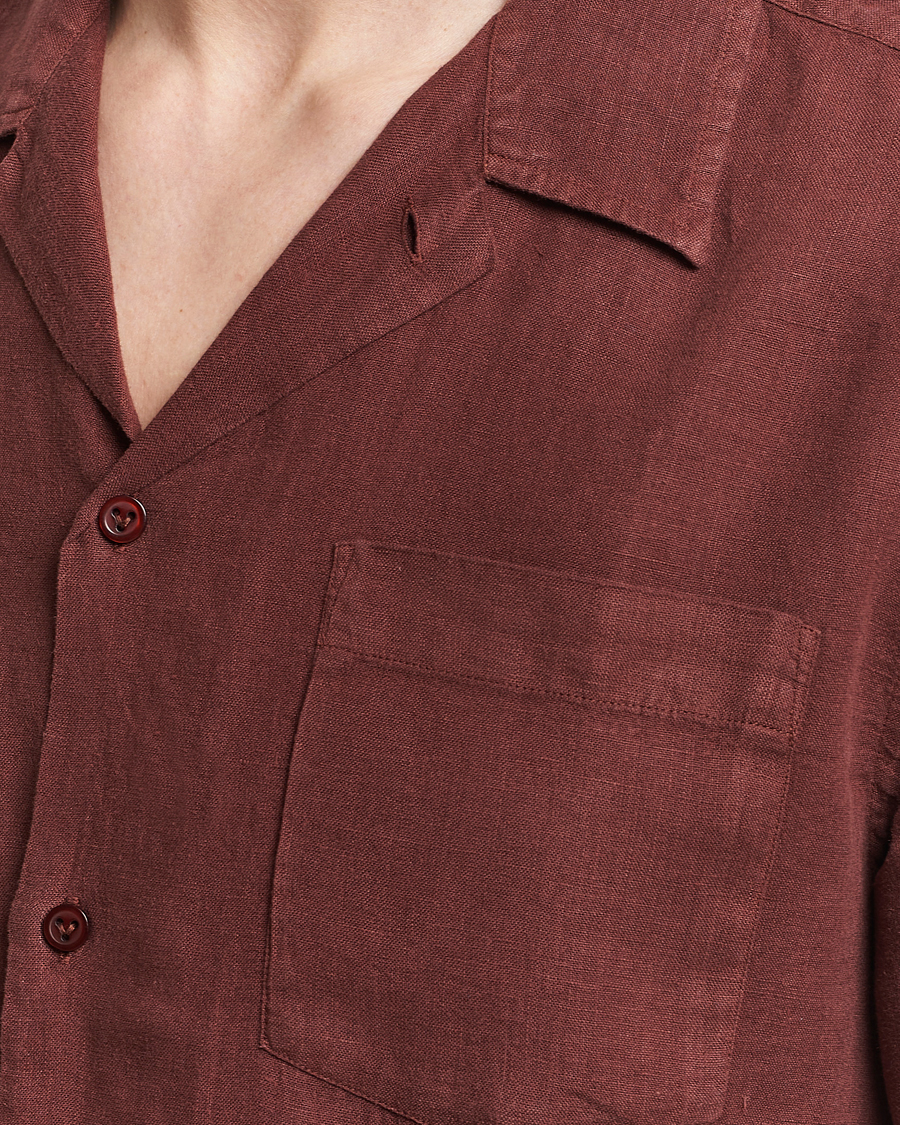 Homme | Chemises | Vilebrequin | Carhli Resort Short Sleeve Shirt Acajou