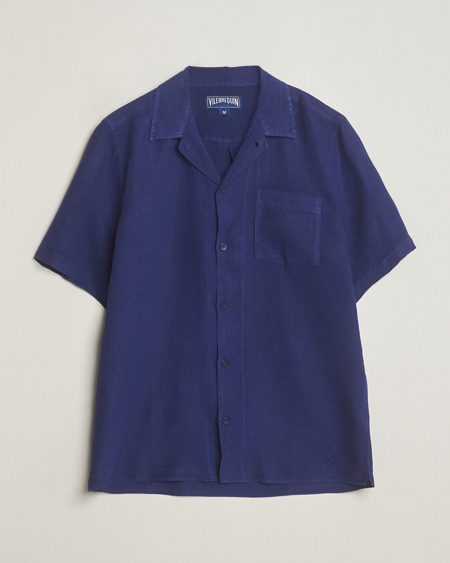 Homme | Chemises | Vilebrequin | Carhli Resort Short Sleeve Shirt Minuit