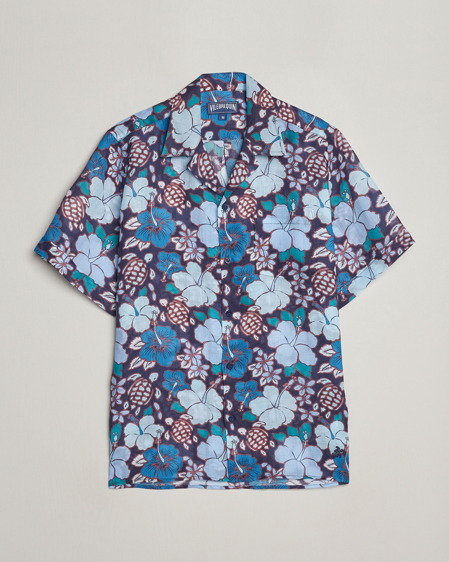 Homme | Chemises | Vilebrequin | Carhli Resort Short Sleeve Shirt Minuit