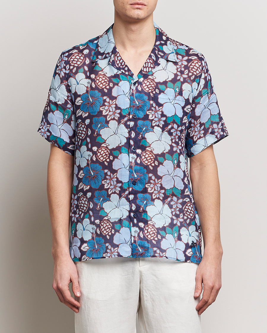 Homme | Chemises | Vilebrequin | Carhli Resort Short Sleeve Shirt Minuit