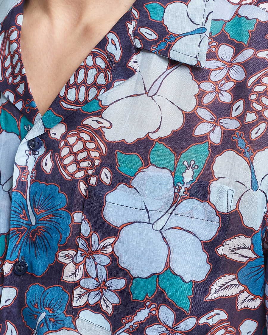 Homme | Chemises | Vilebrequin | Carhli Resort Short Sleeve Shirt Minuit