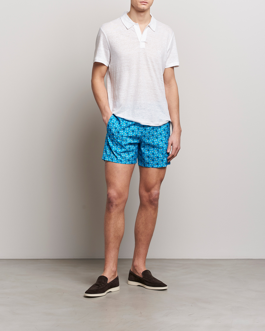 Homme | Polos | Vilebrequin | Pyramid Linen Jersey Polo Blanc