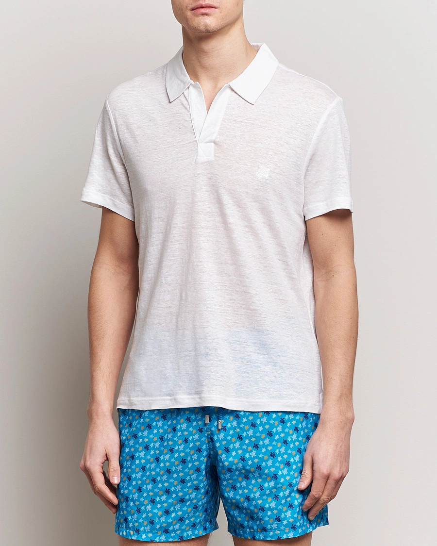 Homme | Vêtements | Vilebrequin | Pyramid Linen Jersey Polo Blanc