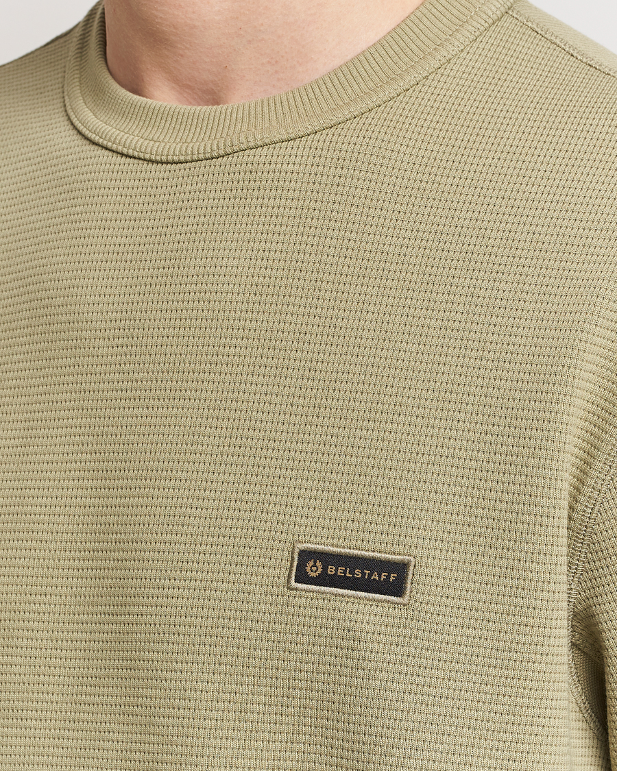 Homme | Pulls Et Tricots | Belstaff | Tarn Long Sleeve Waffle Sweatshirt Aloe