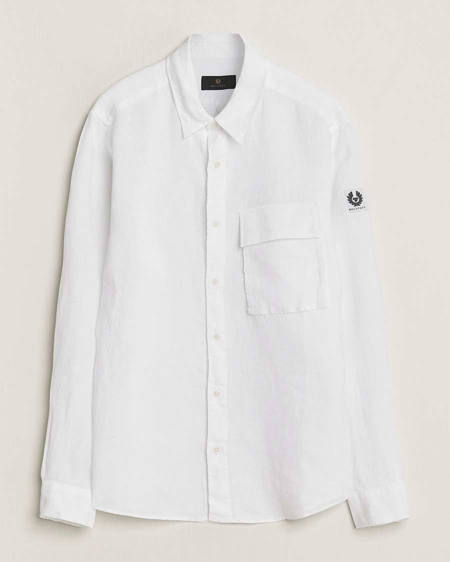 Homme | Chemises | Belstaff | Scale Linen Pocket Shirt White