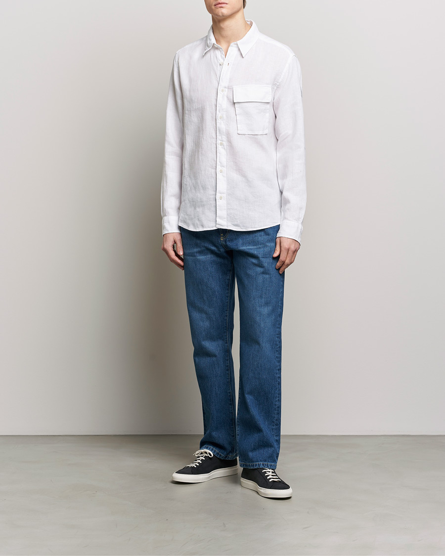 Homme | Chemises | Belstaff | Scale Linen Pocket Shirt White