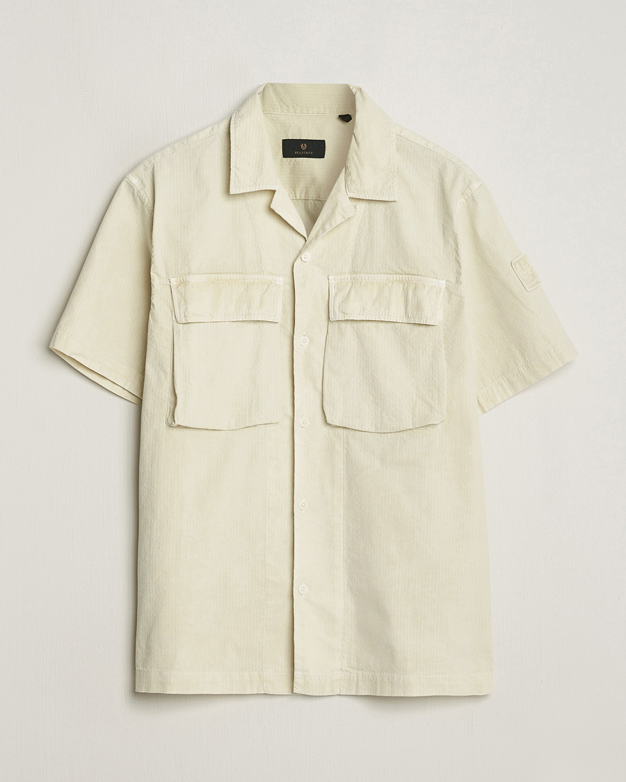 Homme | Chemises | Belstaff | Caster Short Sleeve Seersucker Shirt Beige