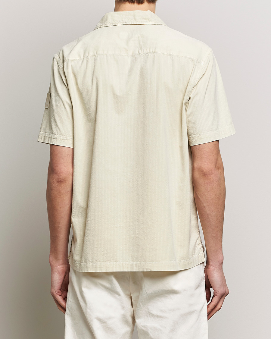 Homme | Chemises | Belstaff | Caster Short Sleeve Seersucker Shirt Beige