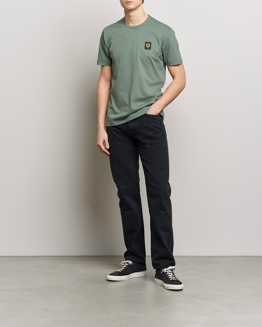 Homme | T-shirts | Belstaff | Cotton Logo T-Shirt Mineral Green
