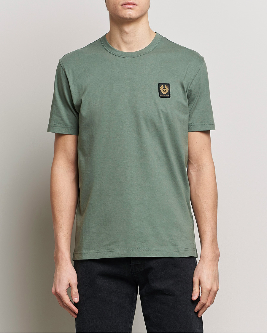 Homme | Best of British | Belstaff | Cotton Logo T-Shirt Mineral Green