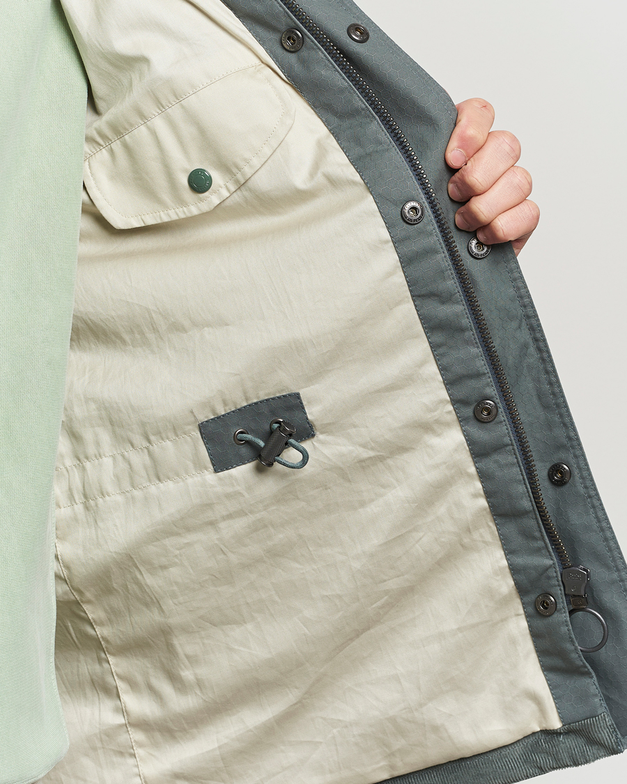 Homme | Manteaux Et Vestes | Belstaff | Landsport Dry Wax Fieldmaster Mineral Green
