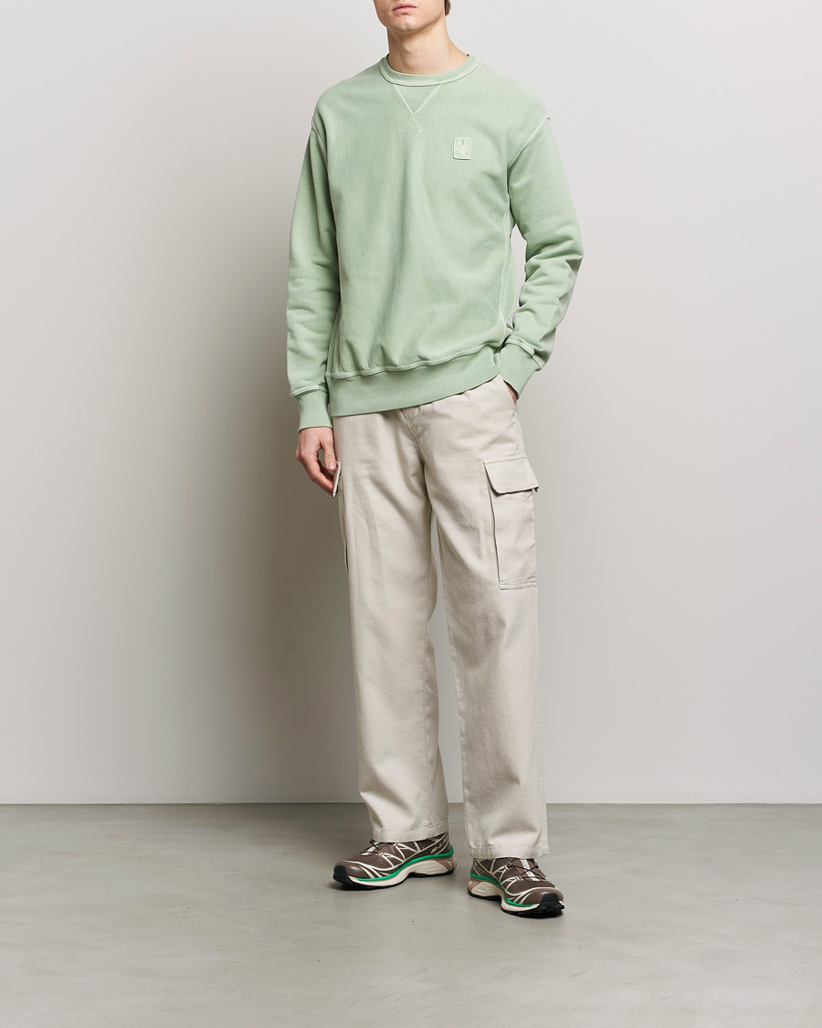 Homme | Pulls Et Tricots | Belstaff | Outliner Cotton Crew Neck Echo Green