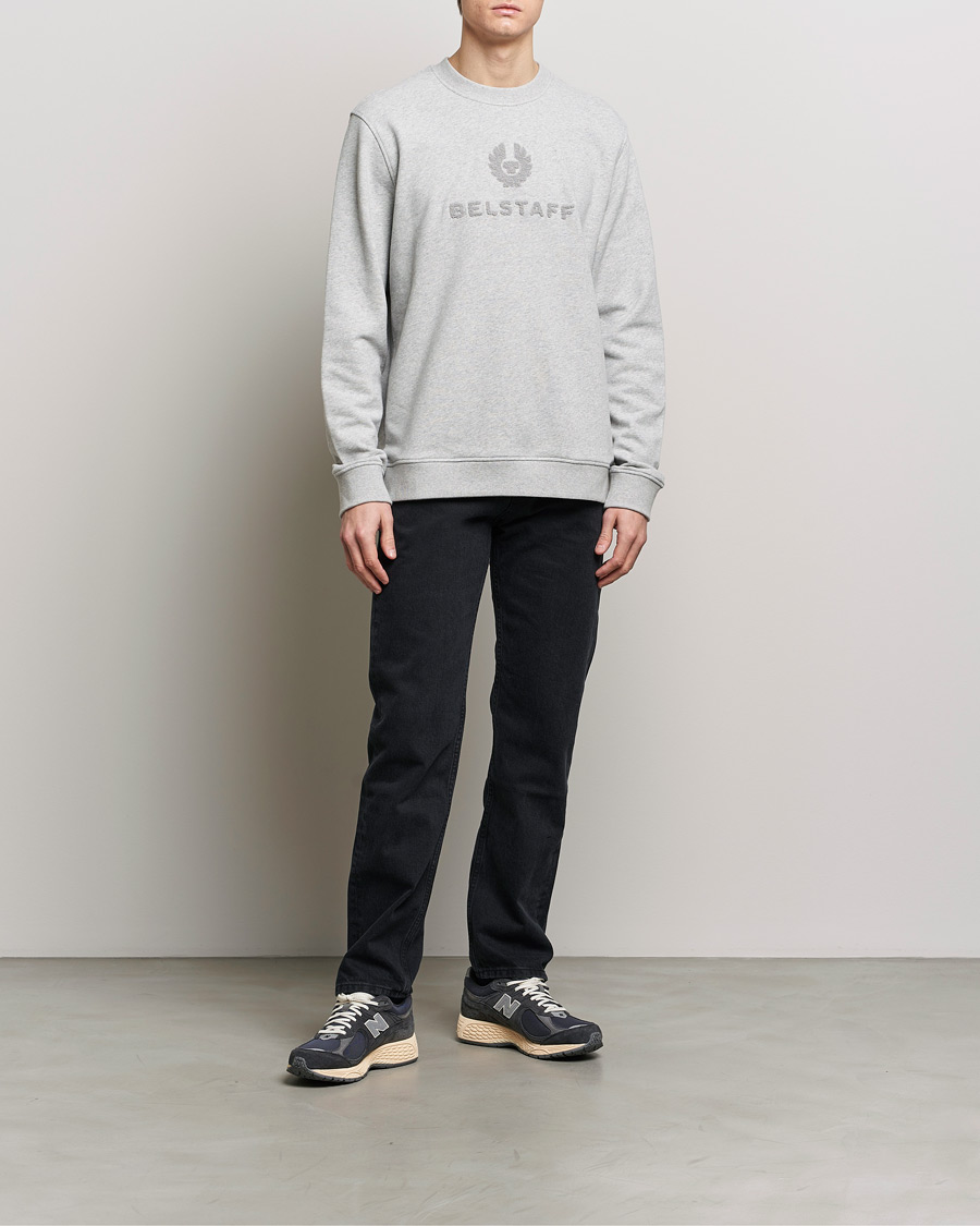 Homme | Pulls Et Tricots | Belstaff | Varsity Logo Sweatshirt Old Silver Heather