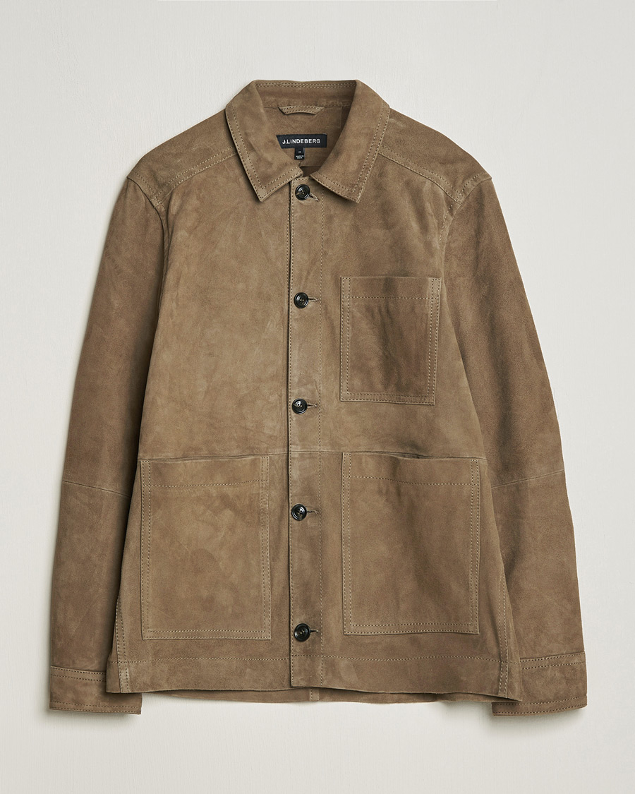 Homme | Manteaux Et Vestes | J.Lindeberg | Walt Suede Jacket Walnut