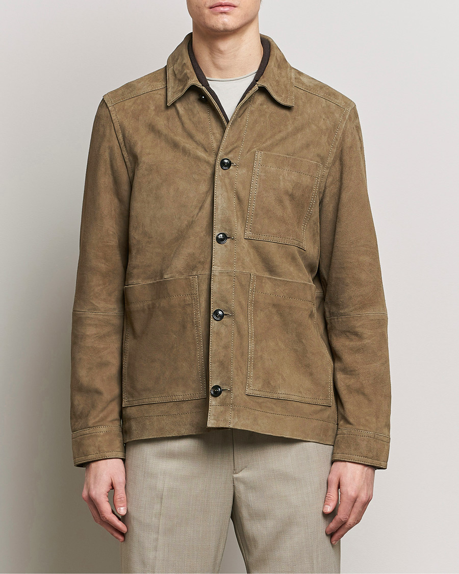 Homme | Manteaux Et Vestes | J.Lindeberg | Walt Suede Jacket Walnut