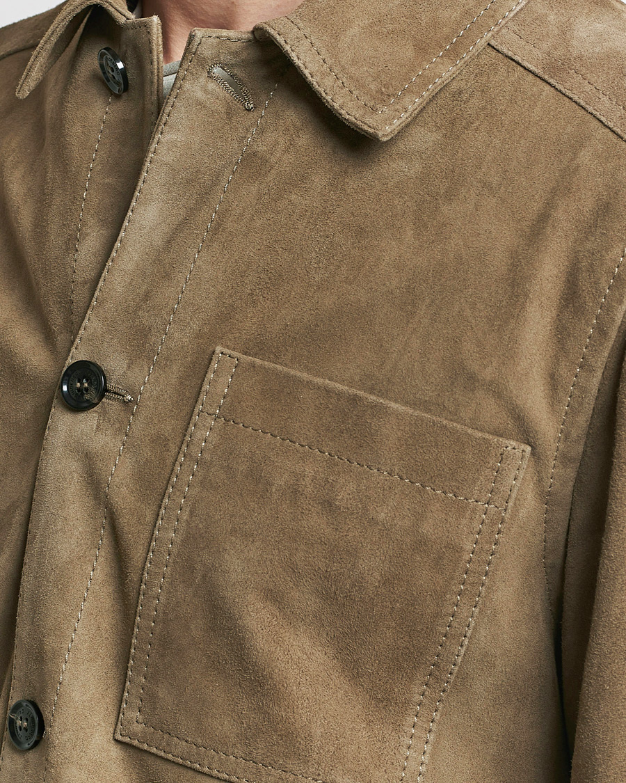 Homme | Manteaux Et Vestes | J.Lindeberg | Walt Suede Jacket Walnut