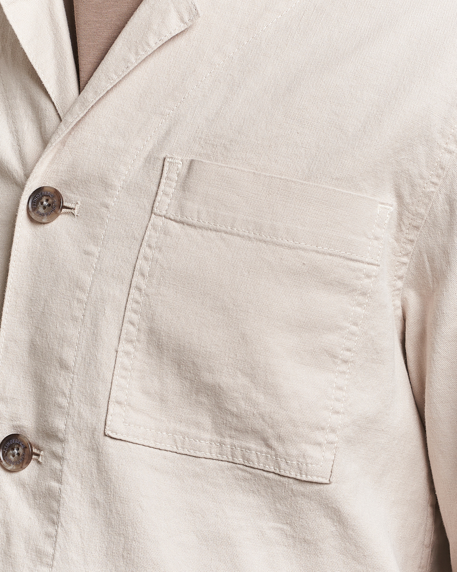 Homme | Chemises | J.Lindeberg | Errol Linen/Cotton Workwear Overshirt Moonbeam