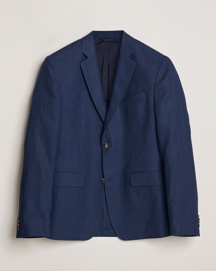 Homme | Blazers | J.Lindeberg | Hopper Super Linen Blazer Navy