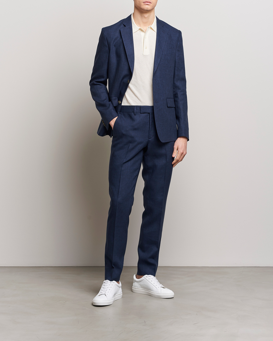Homme | Blazers | J.Lindeberg | Hopper Super Linen Blazer Navy