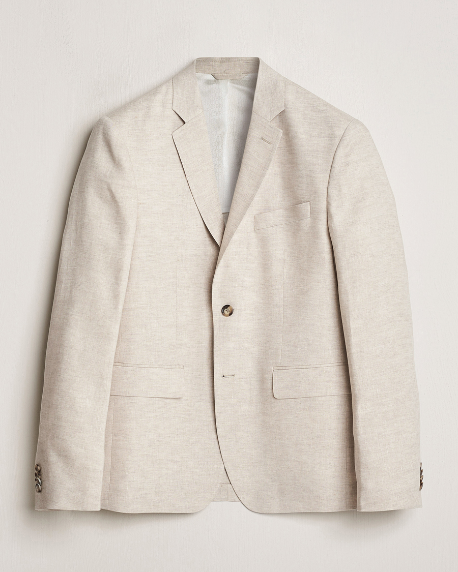 Homme | Blazers | J.Lindeberg | Hopper Super Linen Blazer Moonbeam