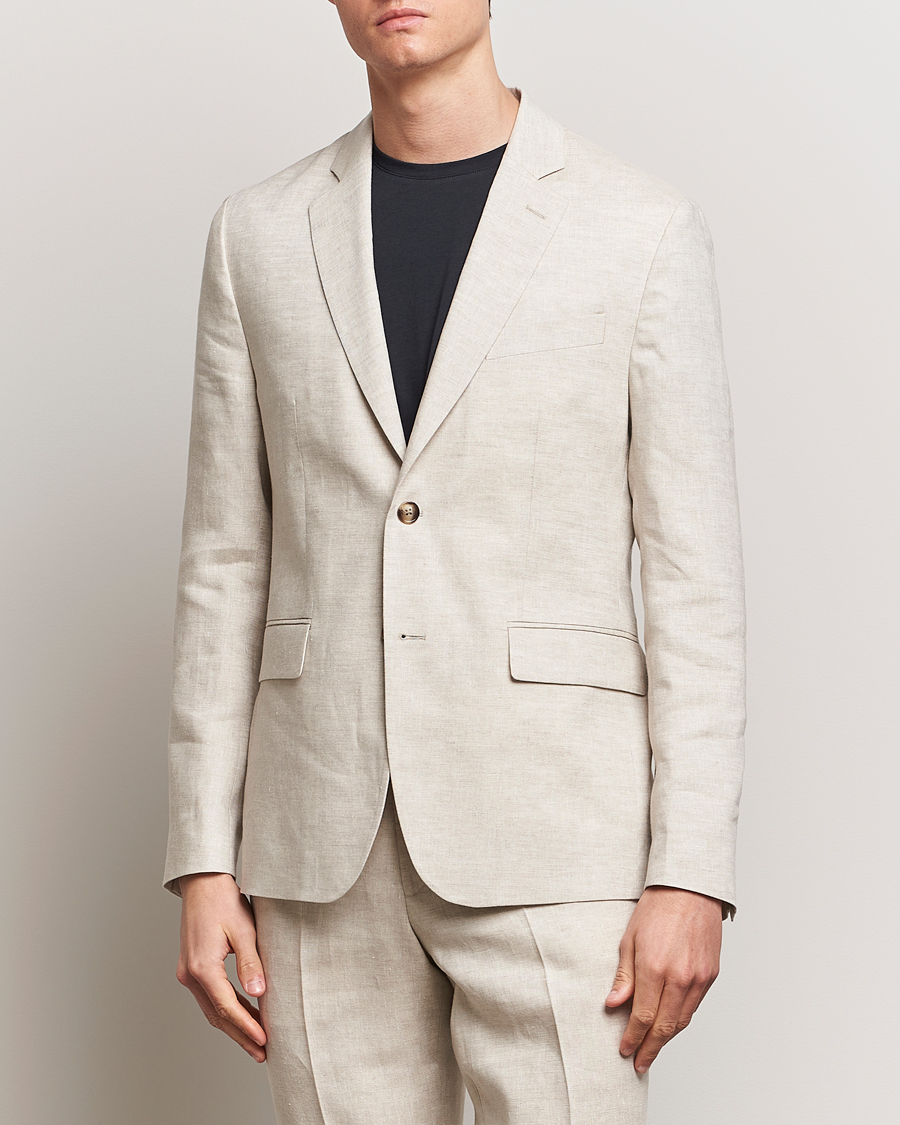 Homme | Blazers | J.Lindeberg | Hopper Super Linen Blazer Moonbeam