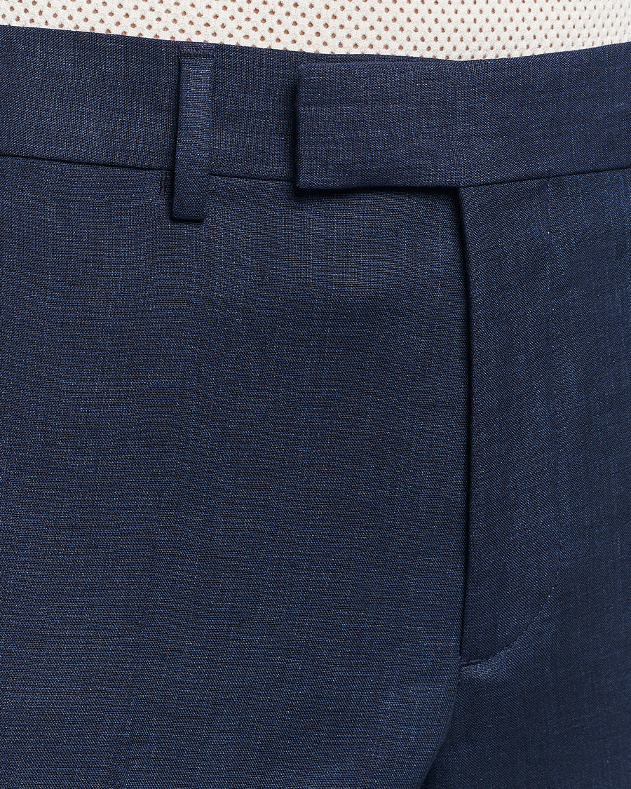 Homme | Pantalons | J.Lindeberg | Grant Super Linen Trousers Navy